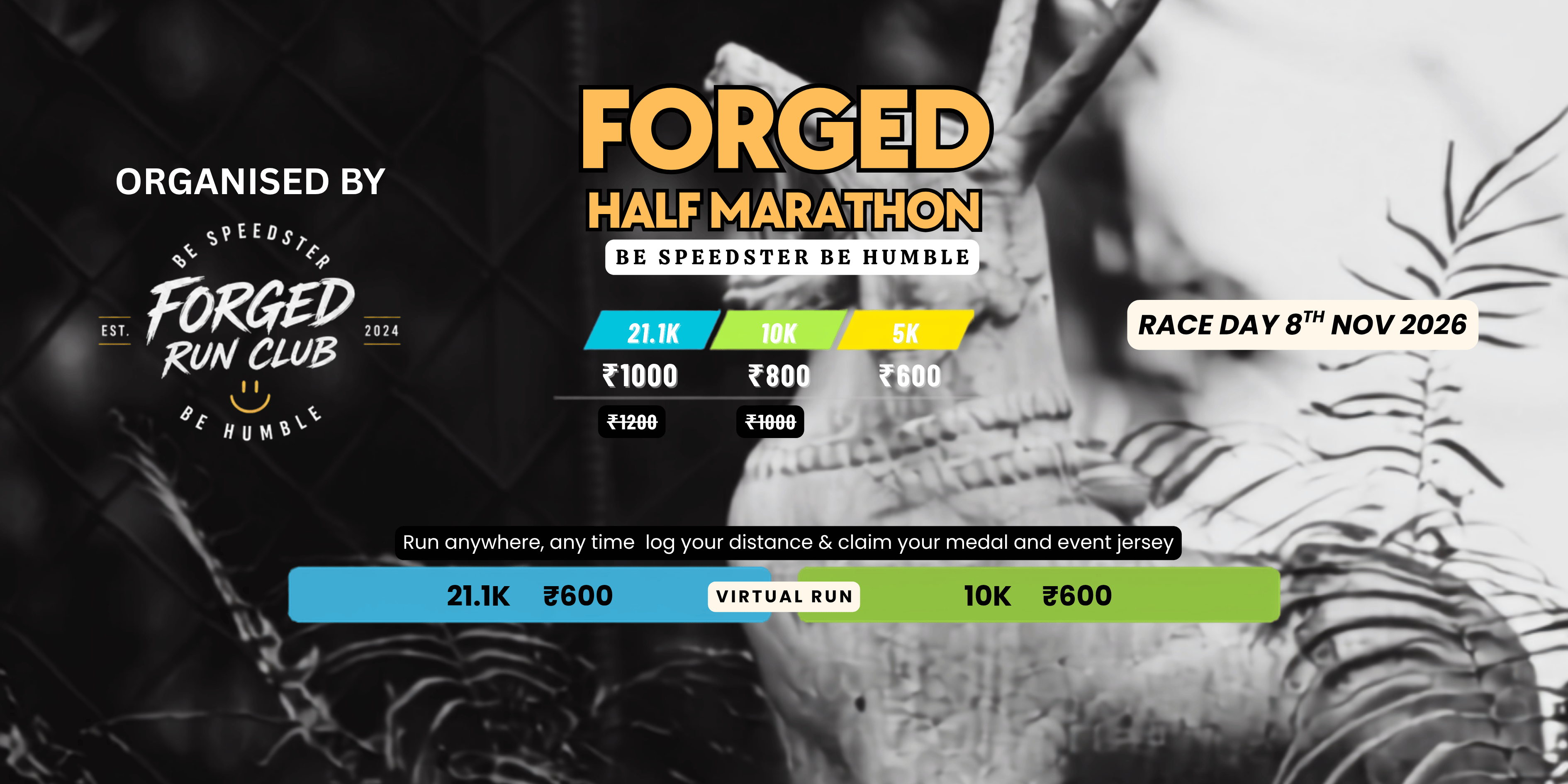 FORGED HALF MARATHON banner