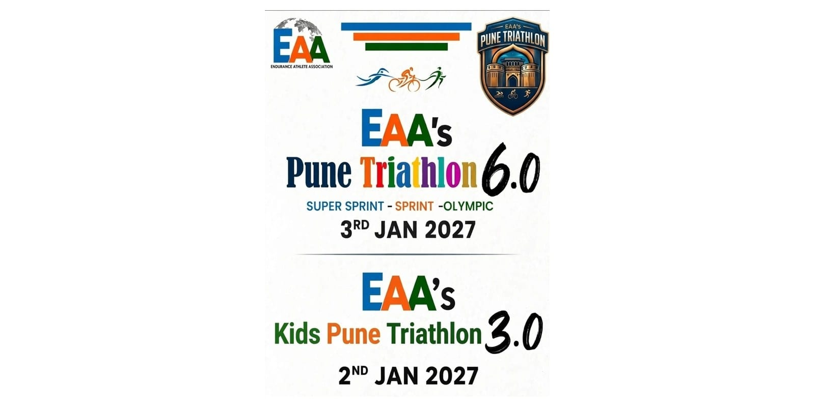 EAA Pune Triathlon 6.0 & EAA Kids Pune Triathlon 3.0 in Pune