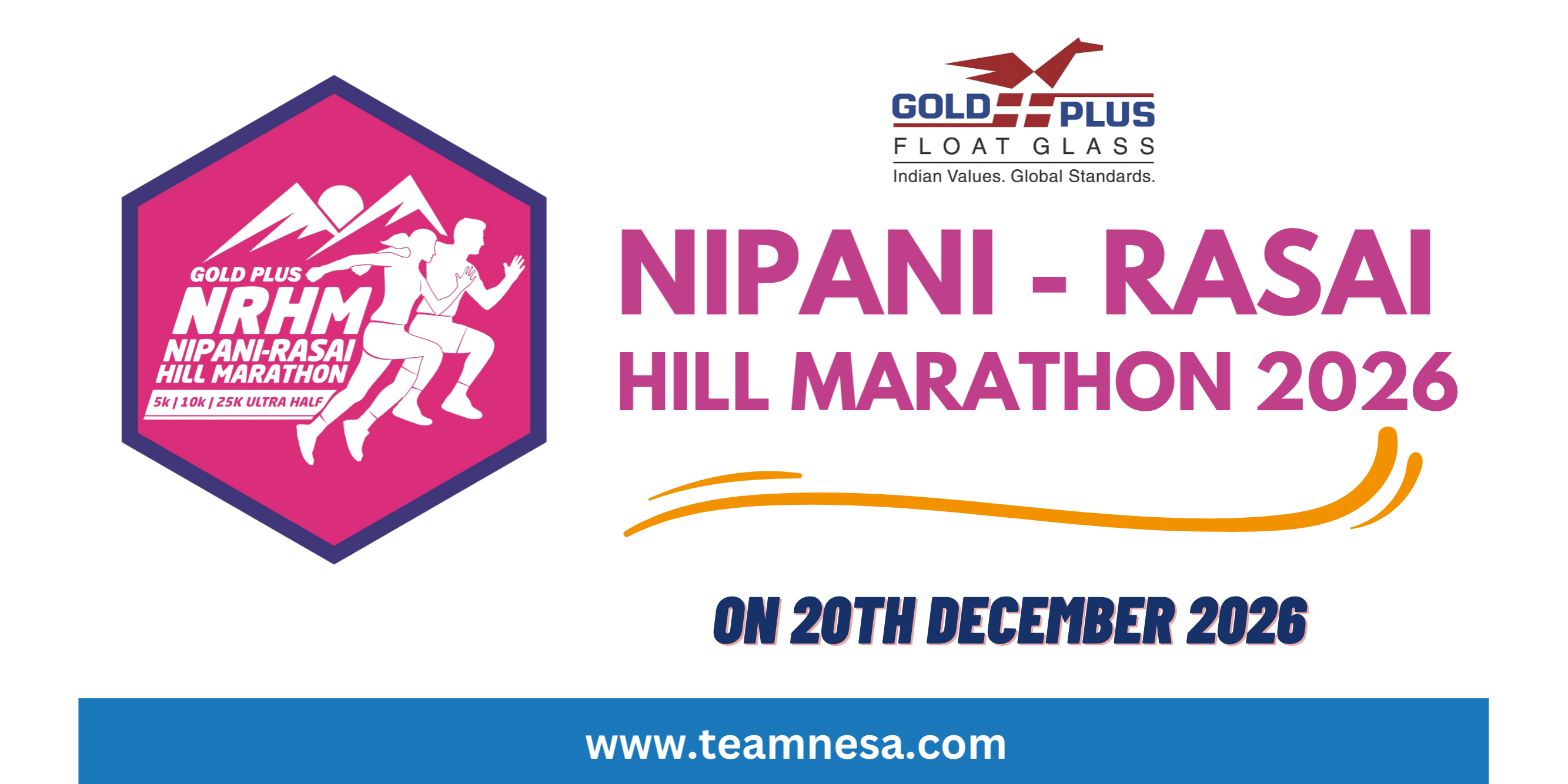 Gold Plus NRHM (Nipani-Rasai Hill) 25K - The Ultra Half Marathon 2026 banner