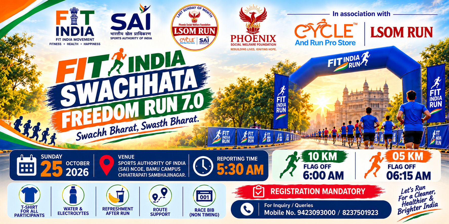 Fit India Freedom Run - LSoM Oct 2026 banner
