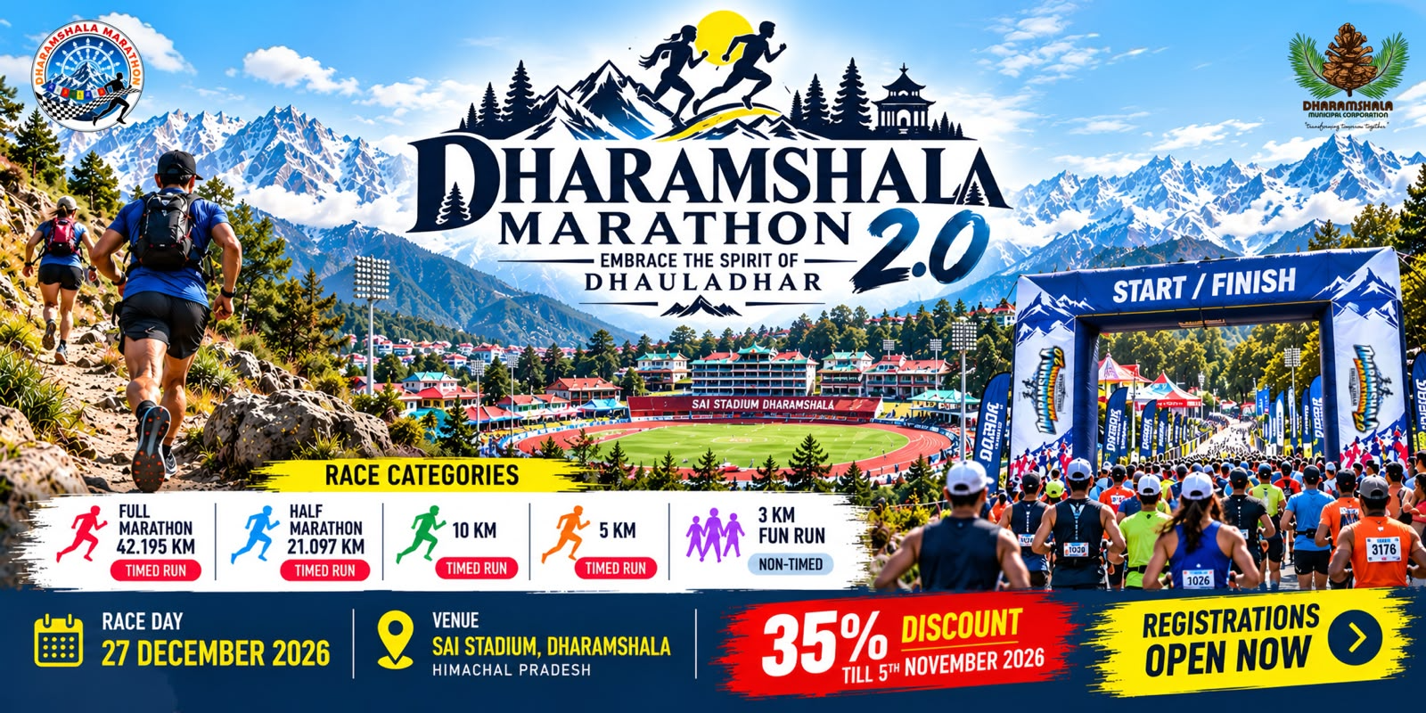 Dharamshala Marathon 2.0 Embrace The Spirit of Dhauladhar 2026 banner