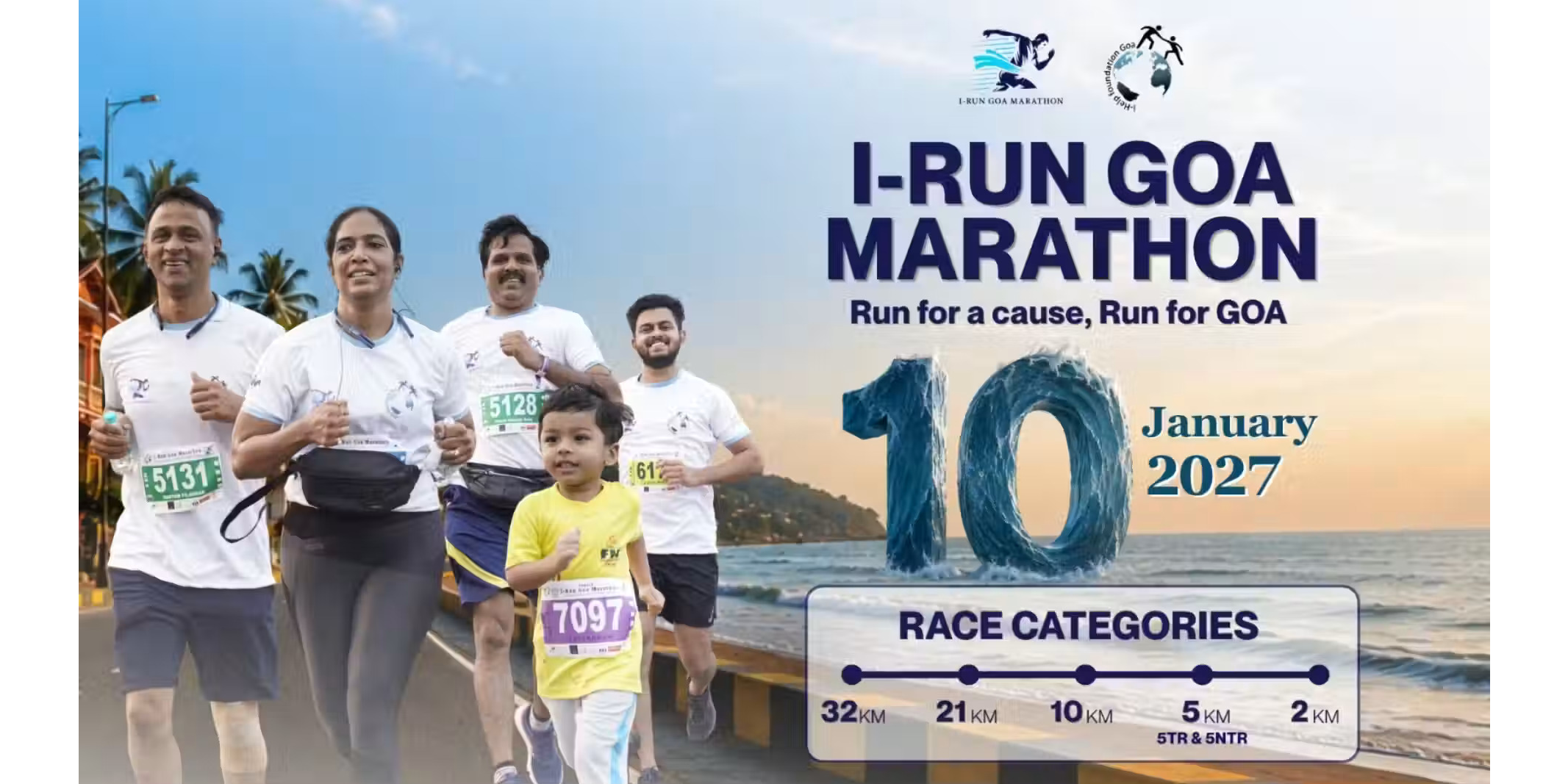 I-Run Goa Marathon 2027 banner